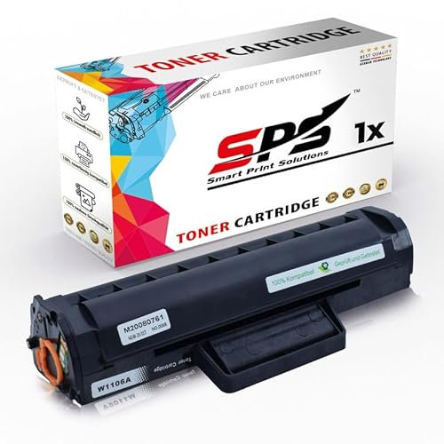 SPS Drucker Toner Kompatibel für HP Laser 108 W - W1106A | Schwarz | 1.000 Seiten
