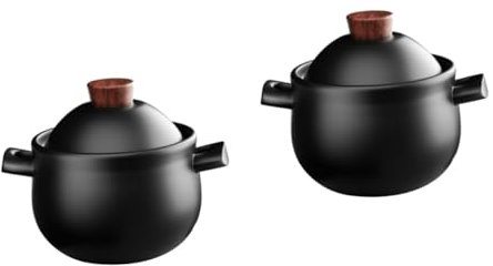 MAGICLULU 2 Pz Zuppa Di Casseruola pentola calda di pietra casseruola stufato pentola donabe stufato di porcellana cucina cucine pot nassa per o in ceramica in ceramica