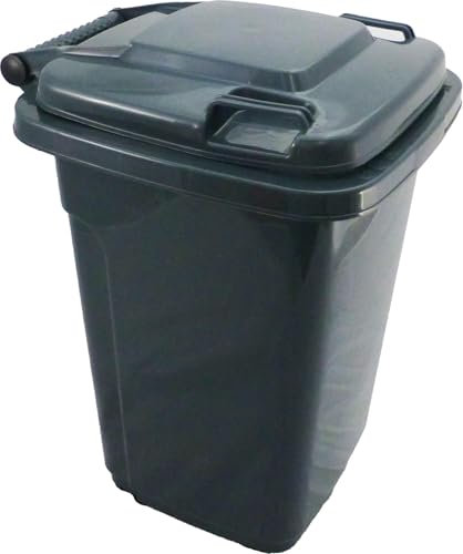 The-Wheelie-Bin-Company 30 Litre Miniature Wheelie Bin Dark Grey NO Castors