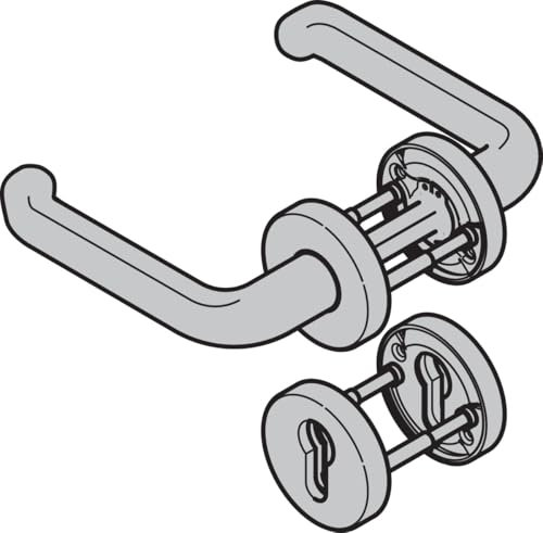 Hörmann Drückergarnitur D-310 (FS) Rosette PZ, Aluminium