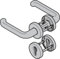 Hörmann Drückergarnitur D-310 (FS) Rosette PZ, Aluminium