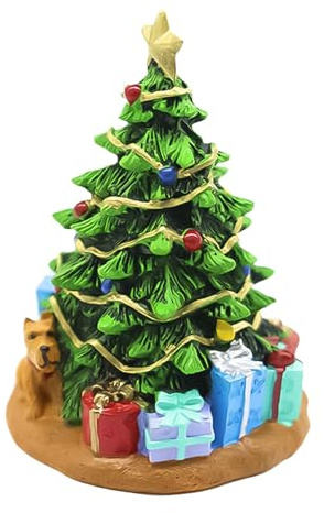 HAICN Acquario Decorazioni per albero di Natale Artigianato Cartoon Serie di Natale Decorazione paesaggistica Resina Accessori per acquario Betta Fish