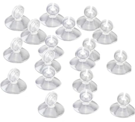 Lot de 20 ventouses pour aquarium, tuyau d'air, pompe à air, support de tuyau d'air transparent, accessoires d'aquarium standard, ventouses pour aquarium de 4 à 6 mm