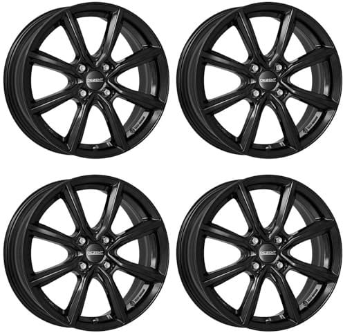 4x Dezent Felgen TN black 6.5Jx16 ET45 4x100 kompatibel mit Dacia Dokker Lodgy Logan Sandero Jogger Sandero Stepway