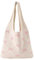 ZYEKIU Beige Häkeltasche mit Rosa Schleifen, Gehäkelte Tasche Leicht, Strandtasche Große Kapazität, Gehäkelte Tragetasche Tragbar, Tote Bag Aesthetic für Reisen Einkaufen Dating Strand (Beige)