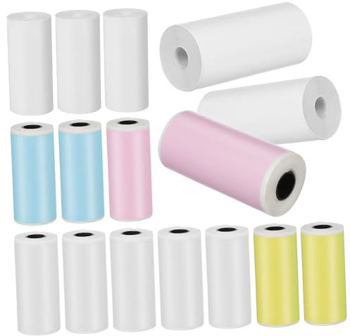 Angoily 16rollen Mini-druckerpapier Für Thermodrucker Thermoetikettenpapier Aufkleberpapier Für Mini-taschendrucker Kompaktes Thermopapier Mit Klarem Druck
