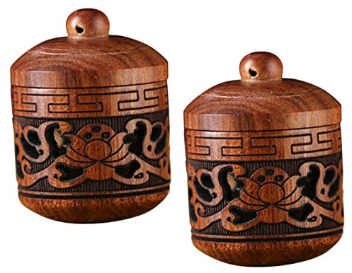 2 Stück Holz-Aromatherapie-Anhänger, Duft-Diffusor, Glockenspiel-Kugel-Anhänger – Diffusor-Anhänger-Flasche