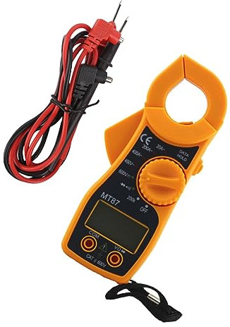 VILLCASE Mt87 Widerstandsmessung mit Stromzange 3 1/2 Lcd Display Digitalmultimeter Daten Haltefunktion Spannungs und Strommessung Zufällige Farbe