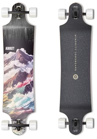 MINORITY Downhill Longboard-Skateboard aus Ahornholz, 101,6 cm Fallmulde, hergestellt für Cruising-Fahrten