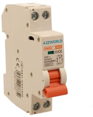Leitungsschutzschalter Kurve B 25A B25, 1P+N 6kA, 1 Modul DIN 220V AC, zertifiziert IEC60898-1, Serie PN8H
