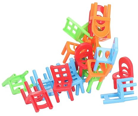Fdit Balance-Stuhl-Spiel, Farbenfrohes, Stabiles Balance-Stuhl-Spielzeug, Hand-Augen-Koordinationstraining für Familienspaß
