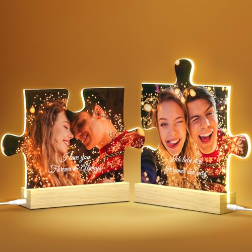 Giftove Personalisierte Bilderrahmen - Geschenke für Frauen & Freundin | Mit Foto & Texte Personalisierte Geschenk für Ihn Sie & Partner - Weihnachtsgeschenke, Fotogeschenk - Geburtstag, Jahrestag