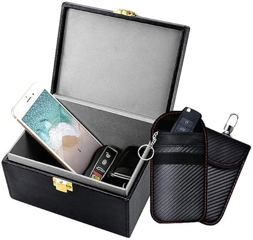 Xcase Autoschlüsselbox: RFID-Autoschlüssel-Box mit 2 RFID-Schlüsseltaschen (Autoschlüsselbox, Autoschlüssel-Funkschutzbox, Auto)
