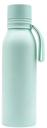 Borraccia termica da 550 ml, in acciaio inox, da viaggio, con cinghia, 310 g, resistente ai raggi UV, per conservare il calore, 6-12 ore, per campeggio