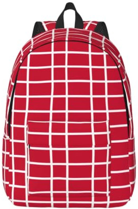 CHAbu Rucksack mit dänischer Flagge, Leinen, Büchertasche, großes Fassungsvermögen, klassisch, modisch, Uni, Arbeit, Reisen, Schwarz , S, Casual