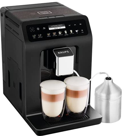 Krups EA8948 Evidence Plus Kaffeevollautomat, 1450, Kunststoff, Schwarz-metallic