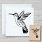 NEWSTAMPS Stempel Kolibri Motivstempel aus Holz & Gummi zum Karten basteln, Holzstempel, Tiere, Tierstempel, Vogel, Scrapbook, Textilstempel, Deko, Kinder