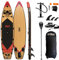 CALA Chac Stand Up Paddling Board aufblasbares SUP Board Set, Robustes Surfboard mit Seegras-Anteil inkl. Voll-Carbon Paddel (640g), Reparatur Kit, Pumpe, Rucksack-Trolley, 3 Finnen, Ventil und Kappe