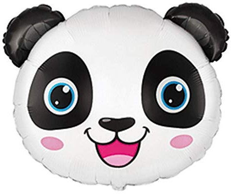 Ballonheld Folienballon Panda ca. 50x65cm heliumgeeignet lange Schwebezeit Kinderballons