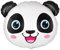 Ballonheld Folienballon Panda ca. 50x65cm heliumgeeignet lange Schwebezeit Kinderballons