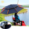 Refue Sombrilla Antiviento para jardín, Piscina, terraza,Parasol de Playa Exteriores,inclinable, protección UV paragua de Pesca Grande (Size : 260CM/8.5ft)