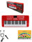 ffalstaff STUDIO-37 Tastiera Elettronica Ricaricabile 37 Tasti per uso Scolastico Italian Design - Microfono, USB Tipo C, Cavo Jack-Jack e E-book Suona la Tastiera inclusi (Rossa)