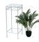 DanDiBo Blumenhocker Weiß Metall Eckig 70-50 cm Blumenständer 96314 Beistelltisch Blumensäule Modern Pflanzenständer Pflanzenhocker (70 cm)
