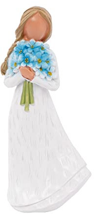 Guardian Angel Figurine Forget-Me Not Praying Angel Sculpture Angel Gift for Mother's Day, Birthday Gift for Mom from Daughter, Annersary Wedding Gift to Show Love, Gratitude