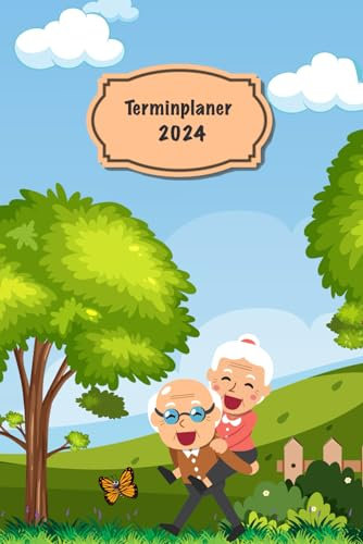 Terminplaner 2024: für Rentner, mit Eintragung für Geburtstage/Ziele/Notizen, Monats- und Jahresübersicht, Ferien, Kontakte, 6 x 9 (A5)