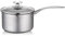 RAABYU Olla de Titanio, Olla de Leche de Titanio Puro de 18 cm con Tapa de Vidrio Olla de Fideos portátil Cocina para Acampar Wok Utensilios de Cocina
