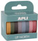 Apli 19840 - Rubans adhésifs décoratifs - Papier type WASHI TAPE - Rubans bicolores Up North de couleurs assorties - 4 rouleaux - Rubans de 15 mm x 10 m.