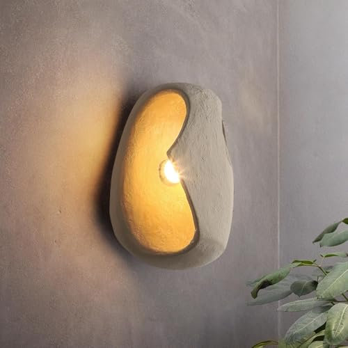 kaixunl Wandlampe im Wabi-Sabi-Stil, Moderne Wandleuchte, Japanischer Stil Wandleuchten, Art-Deco-Wall Lampe für Wohnzimmer, Schlafzimmer, Flur, Kosmetikspiegel, Treppe 3000K 21.5 * 15 * 9cm