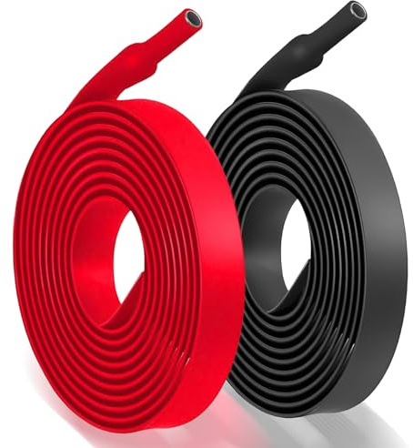 Joycabin 4:1 Schrumpfschlauch mit Kleber Ø8mm & 2M, Schwarz Rot | Doppelwandig,Wasserdicht, Isolier, Verschleißfest, Schrumpfschläuche Meterware für Kabelisolierung,Markierung,Kabelbündelung