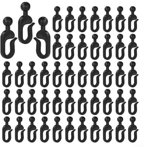 Ganci scorrevoli per tende in plastica, antiruggine, antivento, scorrevoli, ganci per tende da esterno per gazebo