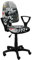 Best For Kids Kinderschreibtischstuhl Jugend-Bürostuhl Kinder-Drehstuhl Formel1 F1 Motor Princess Girl Lady Football (BRED F1-GRAU)