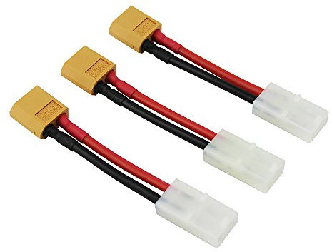 OliYin 3 stücke Compatible for Tamiya Weiblich zu XT60 Männlichen Stecker Adapter 14awg 1,96 inch Draht für NiCd NiMH Dynamite Packs (Packung von 3)
