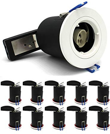10 X Sanlumia LED Fire Rated Downlight Can GU10 Recessed Ceiling Twist & Lock Downlight IP20 White