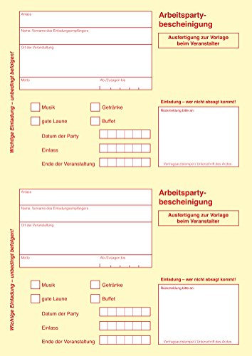 40 bis 150 Einladungskarten Geburtstag, diverse Motive, zum selber Bedrucken, professionelle Vorlagen, originell, witzig, individuell (40 Motiv Krankenschein)