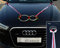 SANFTES Ringe Braut Paar Rose Deko Tauben Herze Dekoration Hochzeit Car Auto Wedding Deko (rot)