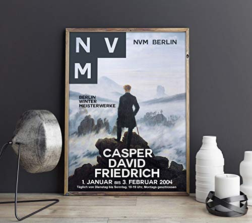 WallBUddy Casper David Friedrich Exhibition Poster 2004 Berlin Wanderer in the Sea of Fog (13cm x 18cm)