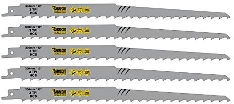 SabreCut SCRS1617K_5 Lot de 5 lames de scie sabre 3 TPI S1617K 300 mm 3 TPI S1617K Compatible avec Bosch Dewalt et beaucoup d'autres