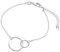 SILVEGO Damen Armband aus 925 Sterling Silber mit Anhänger verbundene Ringe Together Forever
