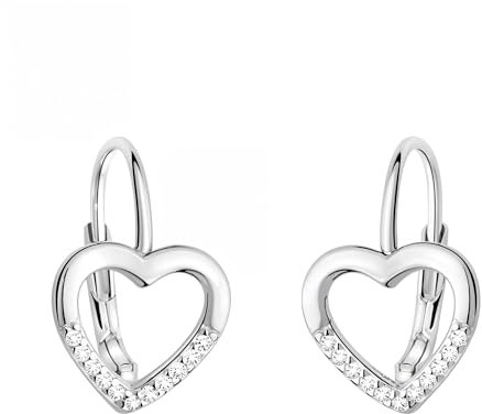 SOFIA MILANI - Damen Ohrringe 925 Silber - mit Zirkonia Steinen - Herz Ohrhänger - 20847
