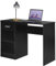 URBNLIVING 1 Drawer Wooden Bedroom Computer Work Table Office Desk Dressing Jewellery Unit (Black)