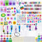 MUOIVG 289 Piezas Silicona - Moldes de Resina Epoxi para Manualidades - Kit con 60 Polvo de Purpurina y Accesorios para Hacer Colgante, Llavero, Joyería, DIY