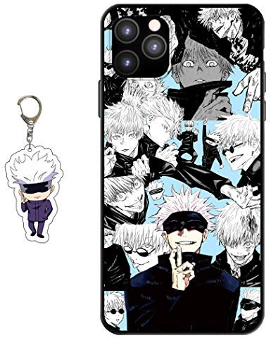 Staremeplz Compatible with iPhone 12 Pro Max Case Anime Design [With Figure Keychain], Soft Silicone Flexible TPU Animation Phone Case for iPhone 12 Pro Max
