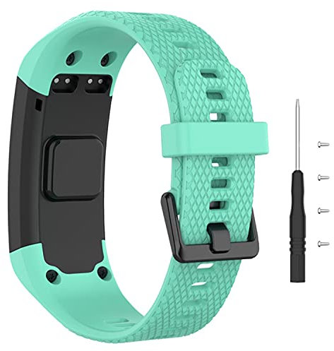BoLuo Armband für Garmin Vivosmart HR with Metal Buckle,Silikon Ersatzband Watch Armband Verstellbares Silikonband Strap,Uhrenarmband Armbänder Bracelet für Garmin Vivosmart HR Watch (Grün)