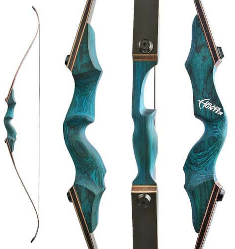 SHARROW 60 Zoll Recurvebogen Set Erwachsene 20-60 Lbs Takedown BogenschießEn Set Jagdbogen Pfeil Bogen Set Erwachsene Sportbogen Recurve Bogen Und Pfeil Set Recurve Bow Rechtehand (Blau, 30Lbs)
