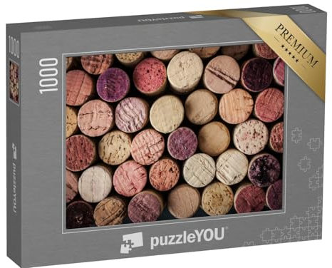puzzleYOU: Puzzle 1000 Teile „Weinkorken, horizontaler Hintergrund“ – aus der Puzzle-Kollektion Wein