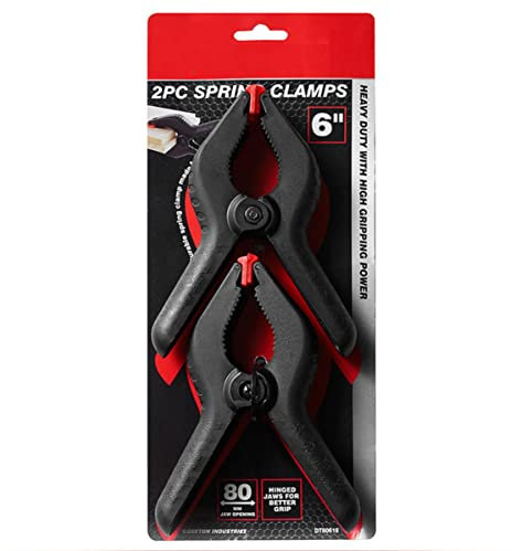 Spring Clamps 6 Inch Extra Strength Grip Clip,2 Pcs Heavy Duty Clamp for Photography, Tarpaulin, Crafts, Garden, Patio